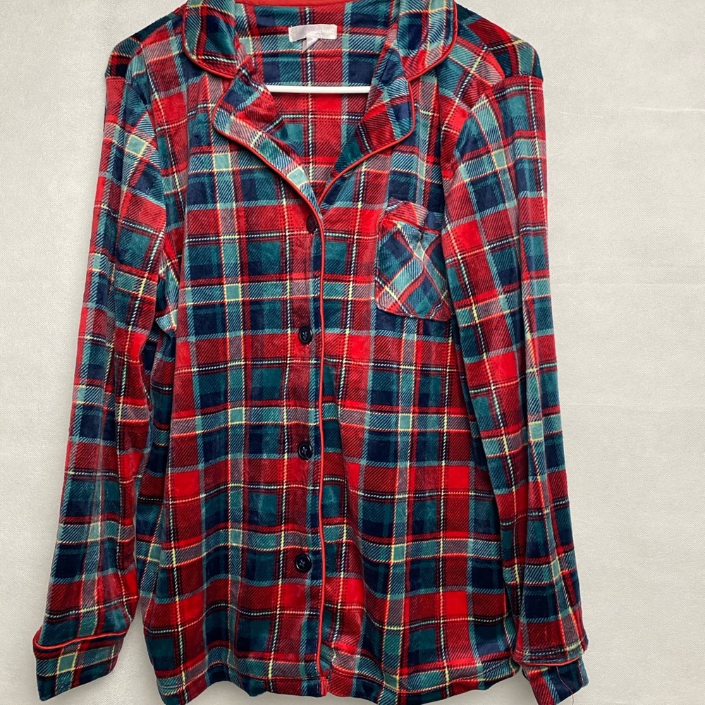 Flannel Long Sleeve and Pant PJ Set